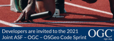 Banner announcing the 2021 Joint ASF – OGC – OSGeo Code Sprint