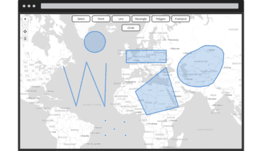 An example of Terra Draw in use