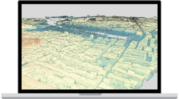 A screenshot of a LiDAR pointcloud of Marseille, France