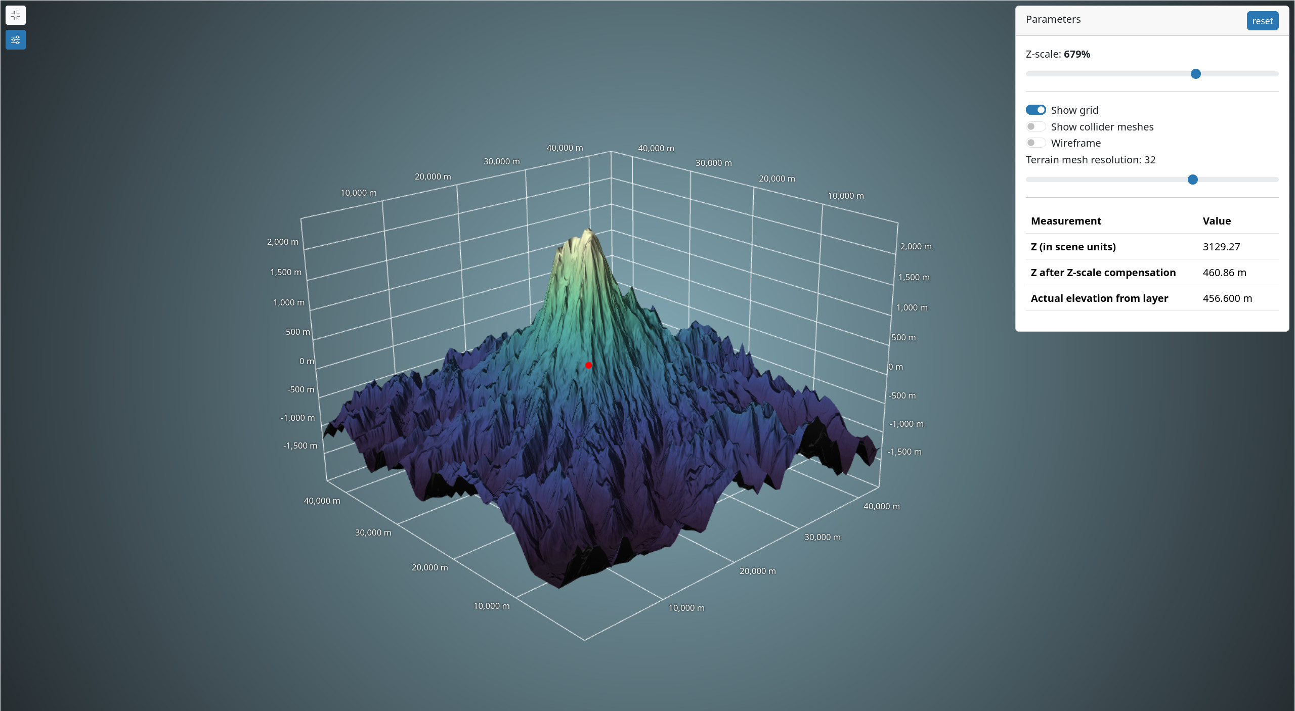 Giro3D grid / zscale