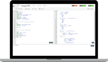 Online mappyfile editor screenshot