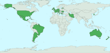 OSGeo Charter Members Map 2019