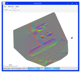 PerfectTIN processing a parking lot point cloud